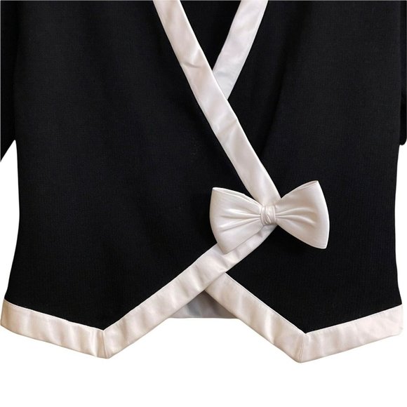 St John Neiman Marcus Women Formal Top 8 Satin Santana Knit Vintage Shoulder Pad - Picture 4 of 12